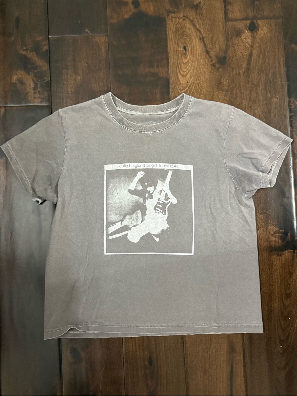 Brandy Melville Gray Short-Sleeve Graphic Tee